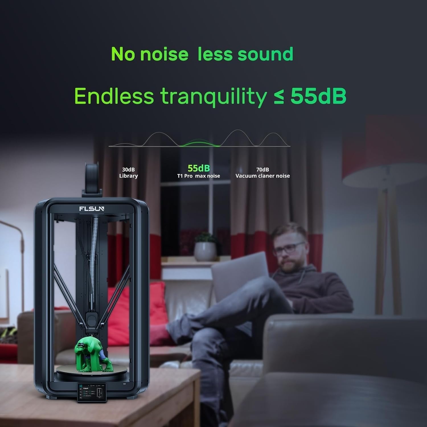 Ultra Fast Delta 3D Printer 1000mm/s Large Build Quiet Auto Level
