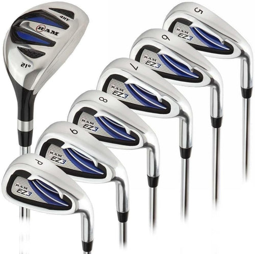 Mens Right Hand +1 Inch Iron Set 5-PW + Hybrid Forgiving Steel