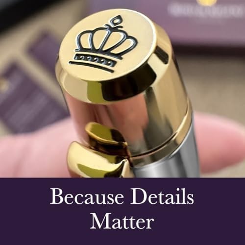 Luxury Rollerball Pen Silver Chrome 24K Gold Trim Bold Ink