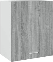 Lockable Kitchen & Bathroom Wall Cabinet with Shelves, Grey Sonoma 50x31x60cm