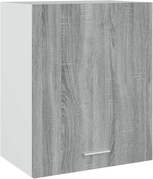 Lockable Kitchen & Bathroom Wall Cabinet with Shelves, Grey Sonoma 50x31x60cm