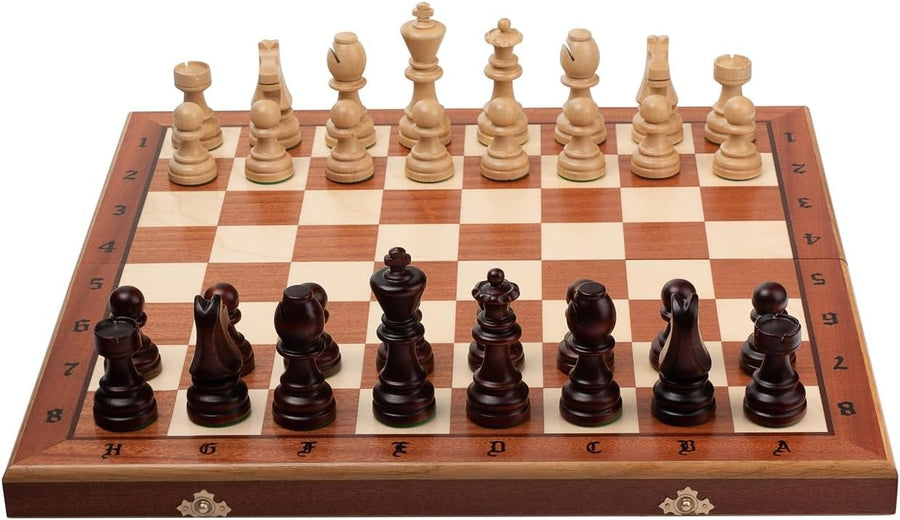 Tournament Wooden Chess Set 50cm Inlaid Foldable Board Staunton Pieces