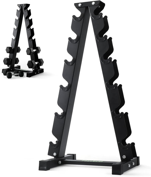 Heavy-Duty 6-Tier Dumbbell Rack Steel Stand, 400KG Home Gym Storage
