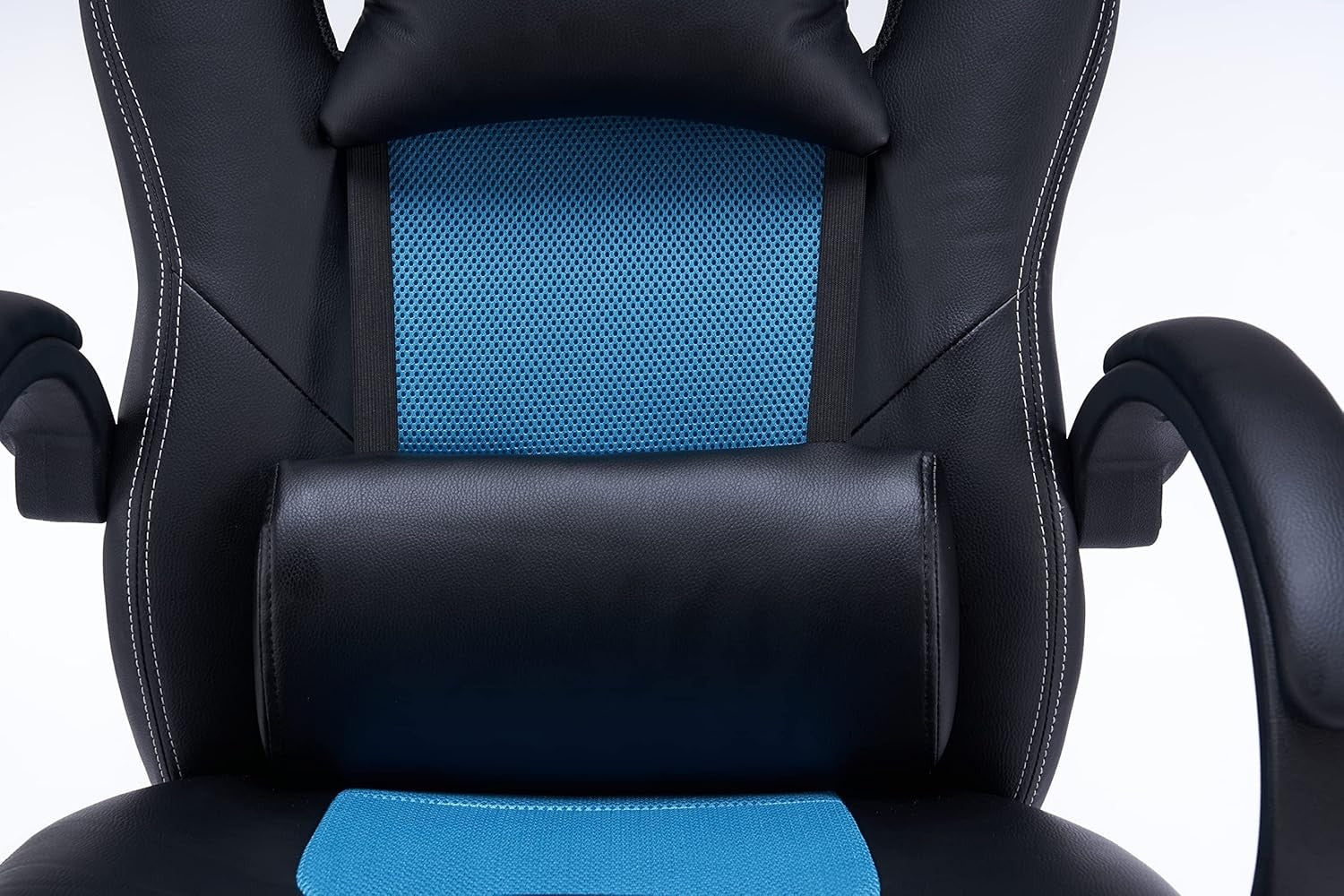 Ergonomic Gaming Chair Reclining Back Lumbar Support Black