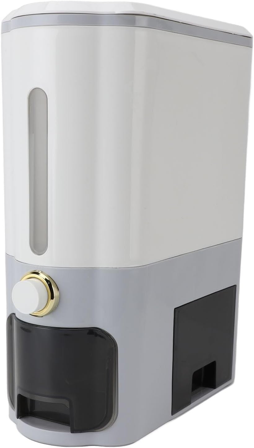 10KG PP Rice Dispenser Press Type Slim Grain Storage Container Cup