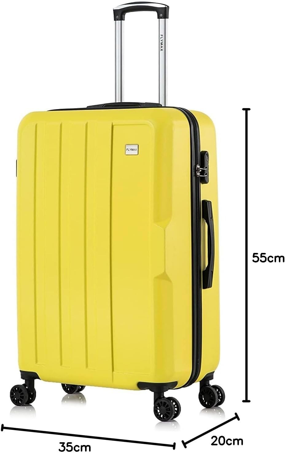 Cabin Size Travel Case 55x35x20 Ultra Light ABS Spinner Luggage 35L