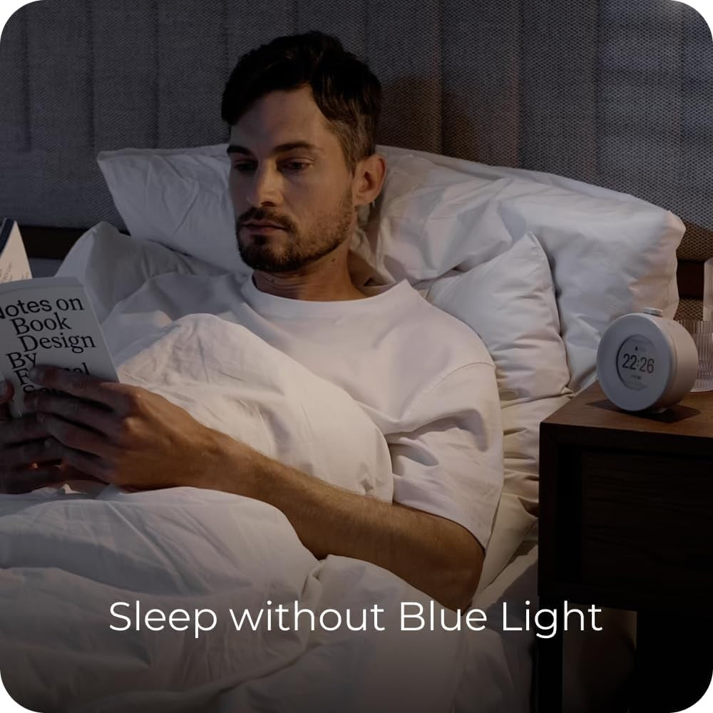 Sunrise Daylight Alarm Clock E-Ink Display Meditation Sounds Black