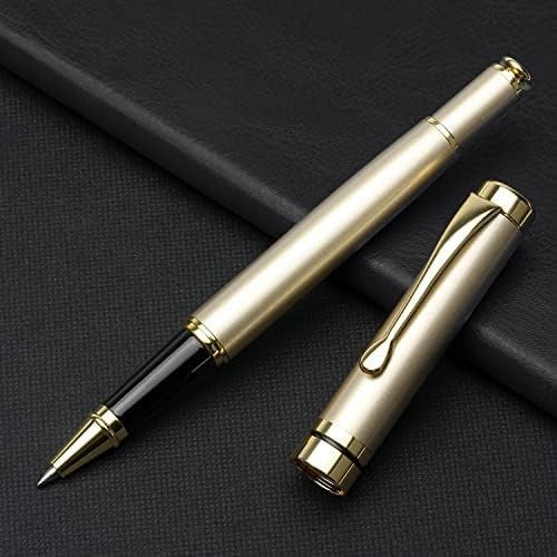 Luxury Gold Ballpoint Pen Executive Gift Box Black Ink Refillable 0.5mm