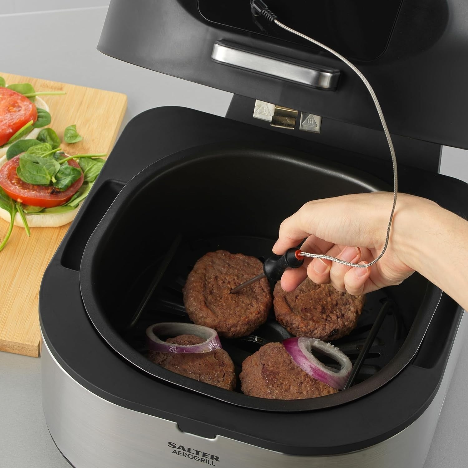 AeroGrill Multicooker 5.2L 5-in-1 Grill & Air Fryer, Temp Probe, LED Touch 1750w