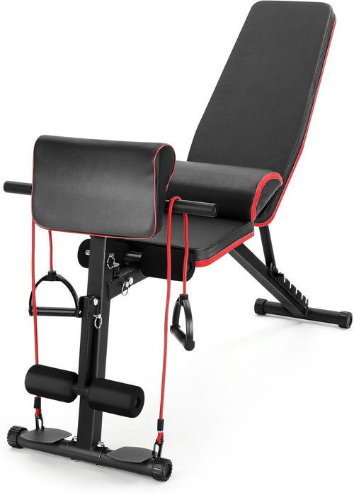 Foldable Adjustable Weight Bench 7 Incline Positions Home Gym