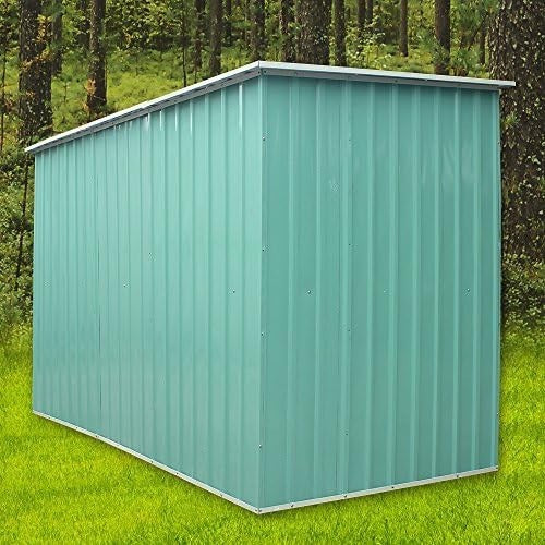 Metal Garden Storage Shed 6x4ft Waterproof Outdoor Tool & Bike Shed Green