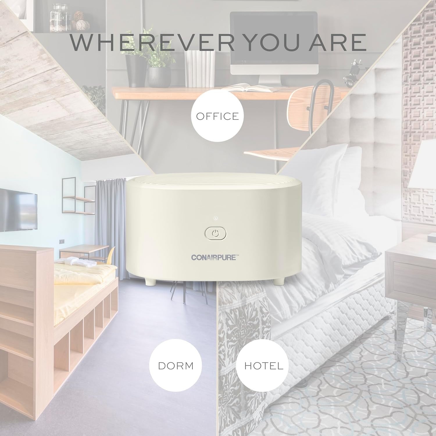 Portable Rechargeable HEPA Air Purifier Cordless Bedroom Allergy Dust