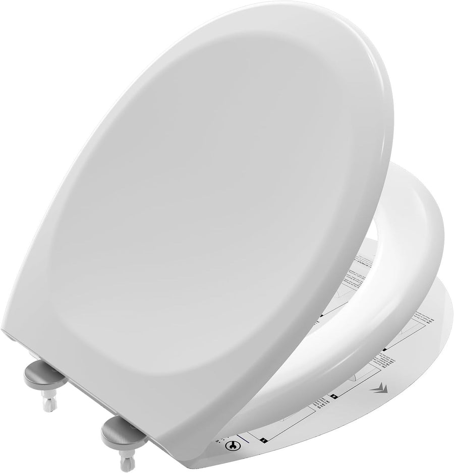 Premium O Shape Soft Close Toilet Seat White Quick Release Easy Clean 44.5x37cm