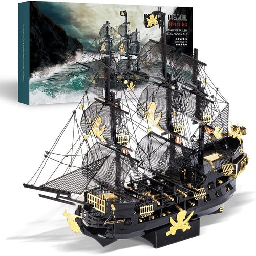 3D Metal Pirate Ship Puzzle Model – Durable DIY Craft for Adults & Teens