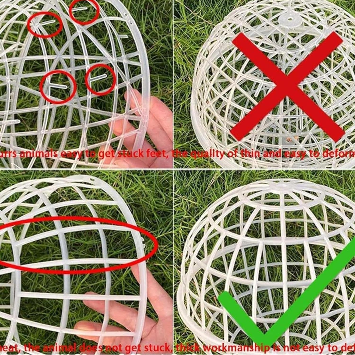 3Pc Portable Chicken Ball Enclosure Outdoor Rolling Run