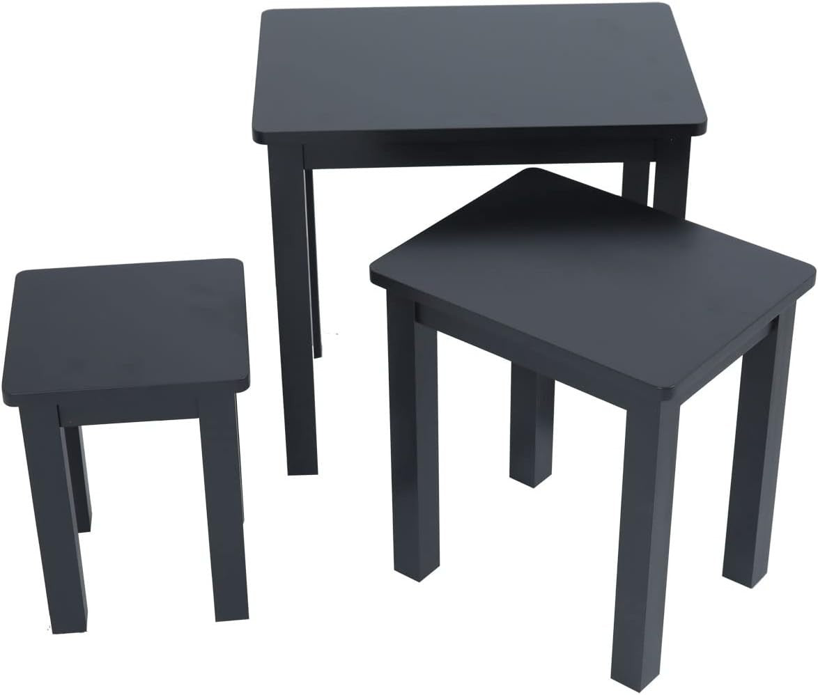 Space Saving Nesting Coffee Table Set Knight Dark Engineered Wood Small Rooms