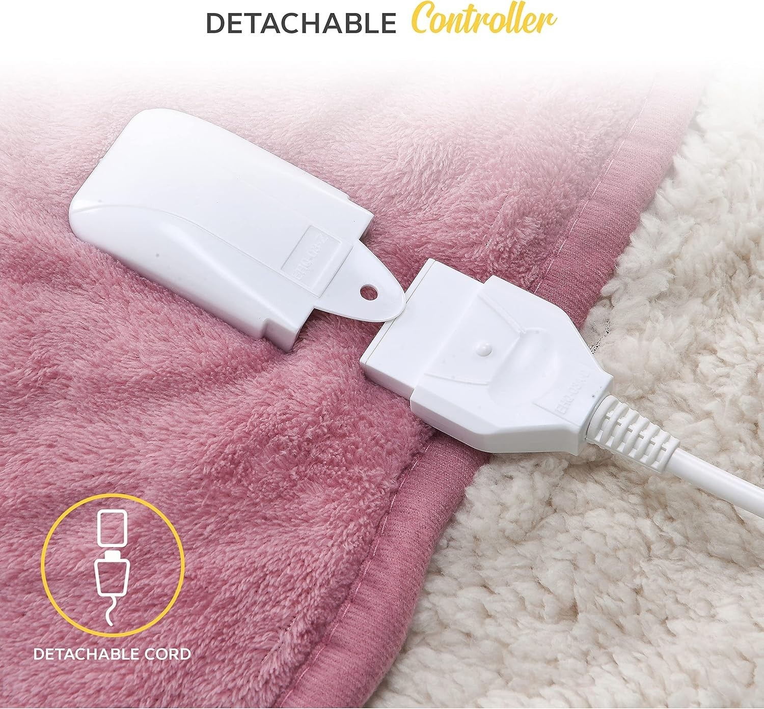 Electric Heated Throw Blanket 130x160cm 9 Heat Levels Washable