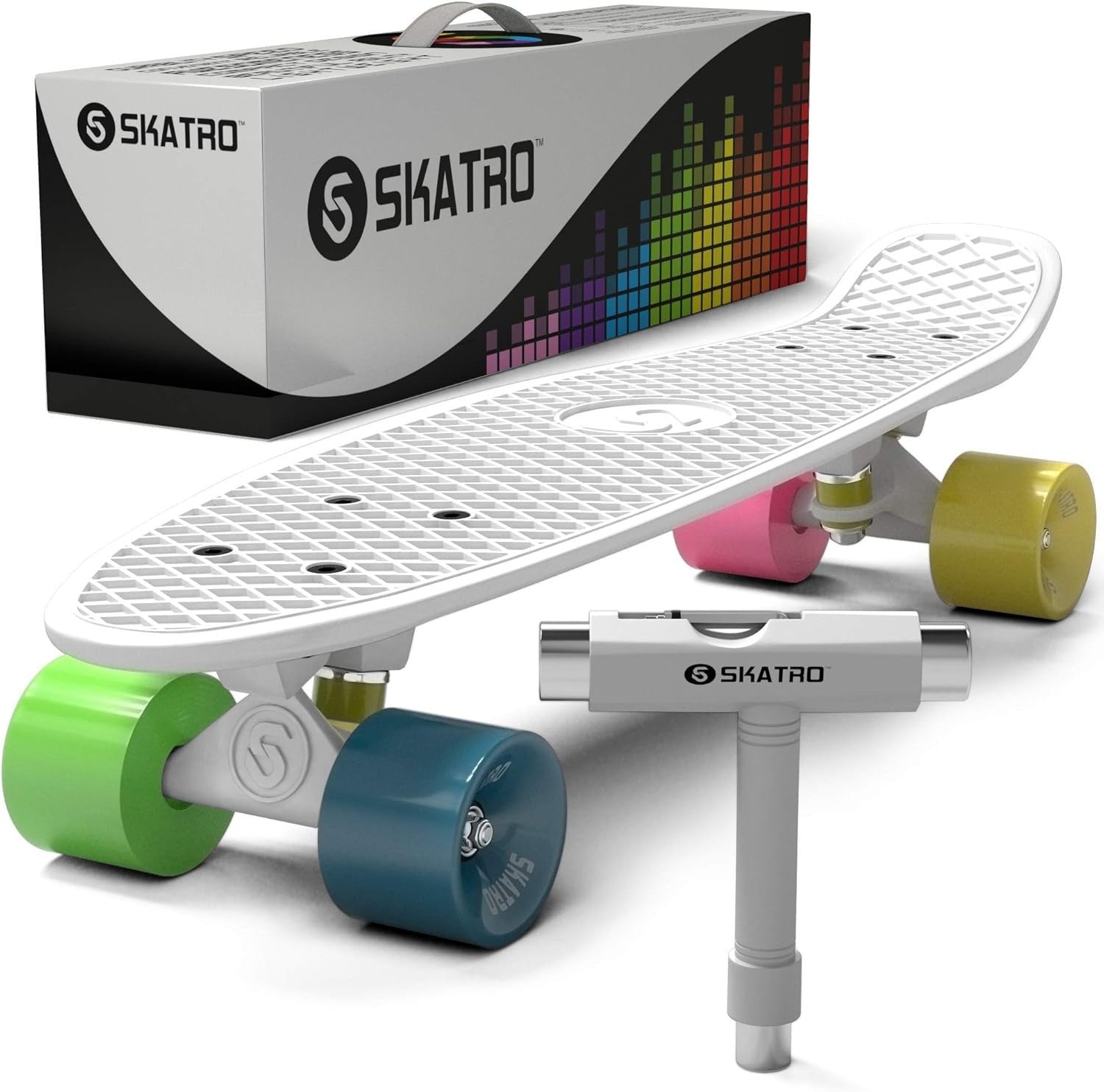 Adult Mini Cruiser Skateboard 26cm Plastic Deck Abec 7 Bearings