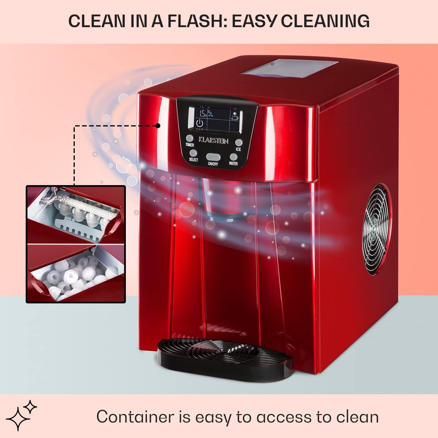 Countertop Ice Maker Bullet Ice Machine 2L Fast Ice 12kg Per Day