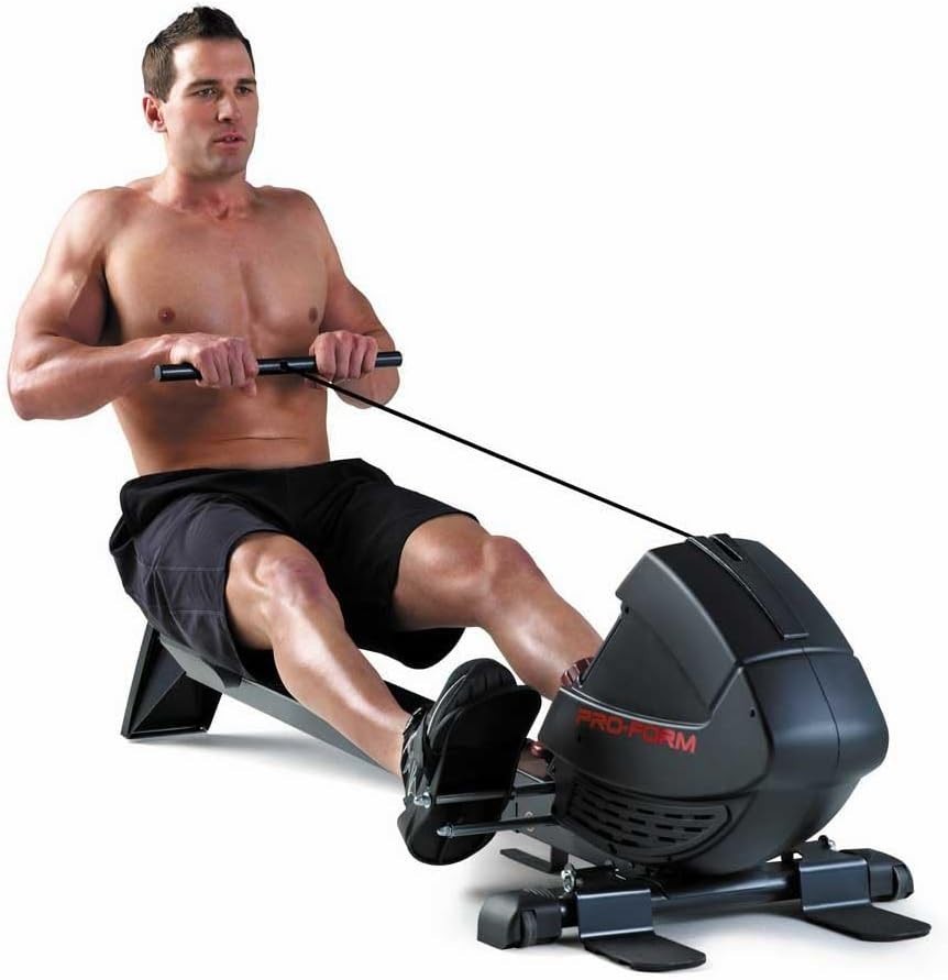 Foldable Magnetic Rowing Machine Dual-Action Strength LCD Quiet Rower 115KG