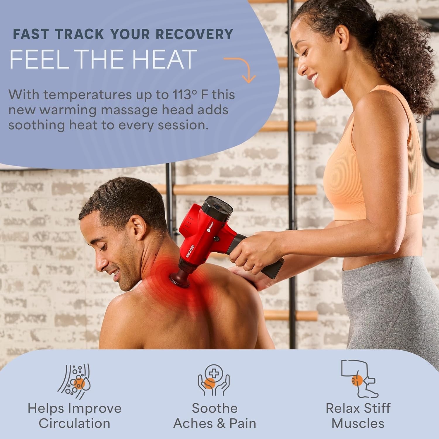 Deep Tissue Massage Gun Percussion Muscle Massager 8 Heads High Power