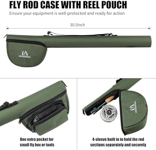 All In One Fly Fishing Rod Reel Combo Graphite Fast Action Travel Set