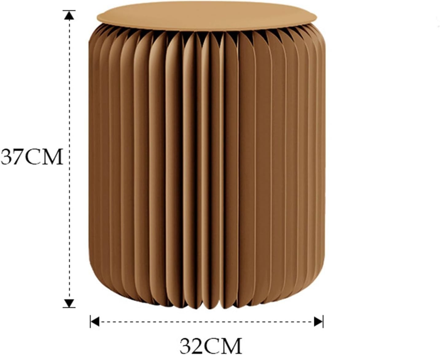 Brown Folding Paper Stool – Portable Honeycomb Seat for Home & Vanity