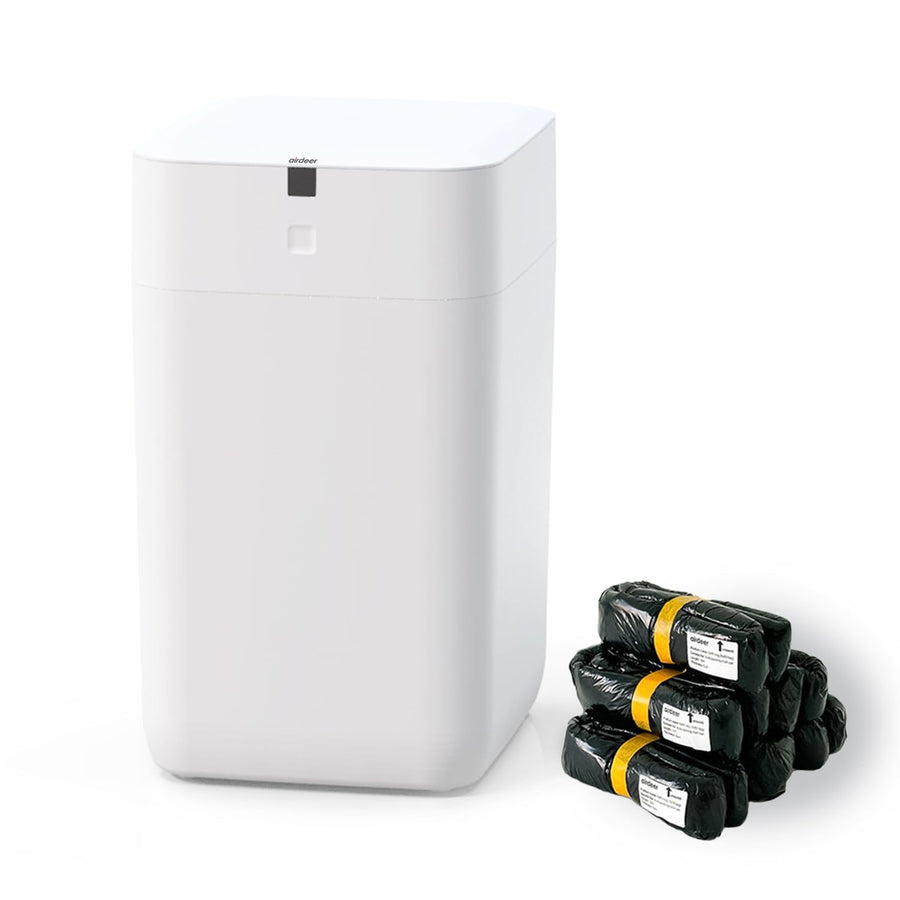 4-Gallon Touchless Smart Trash Can – Automatic Self-Sealing Bin White