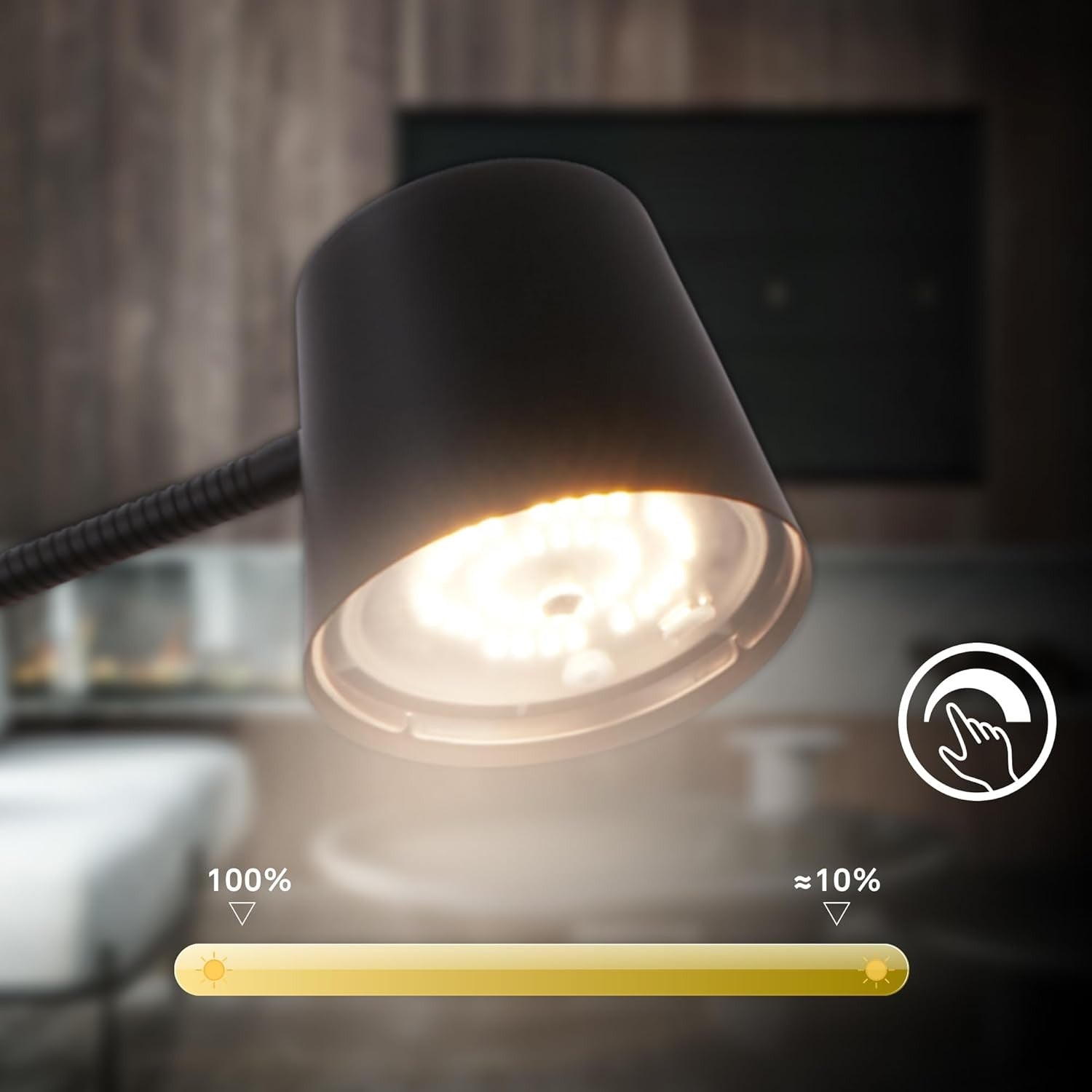 Cordless LED Floor Lamp Touch Control Dimmable Rechargeable Reading