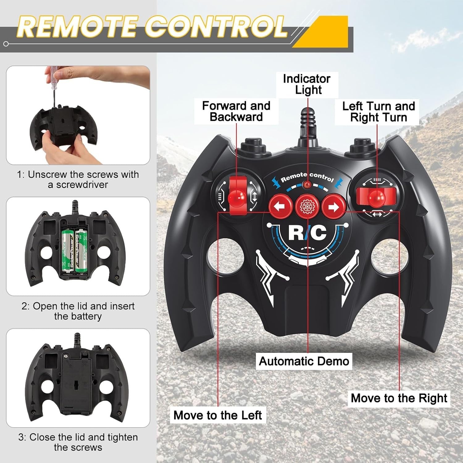 RC Drift Car 360° Spin All Terrain Remote Control Truck LED Light Toy Gift for K