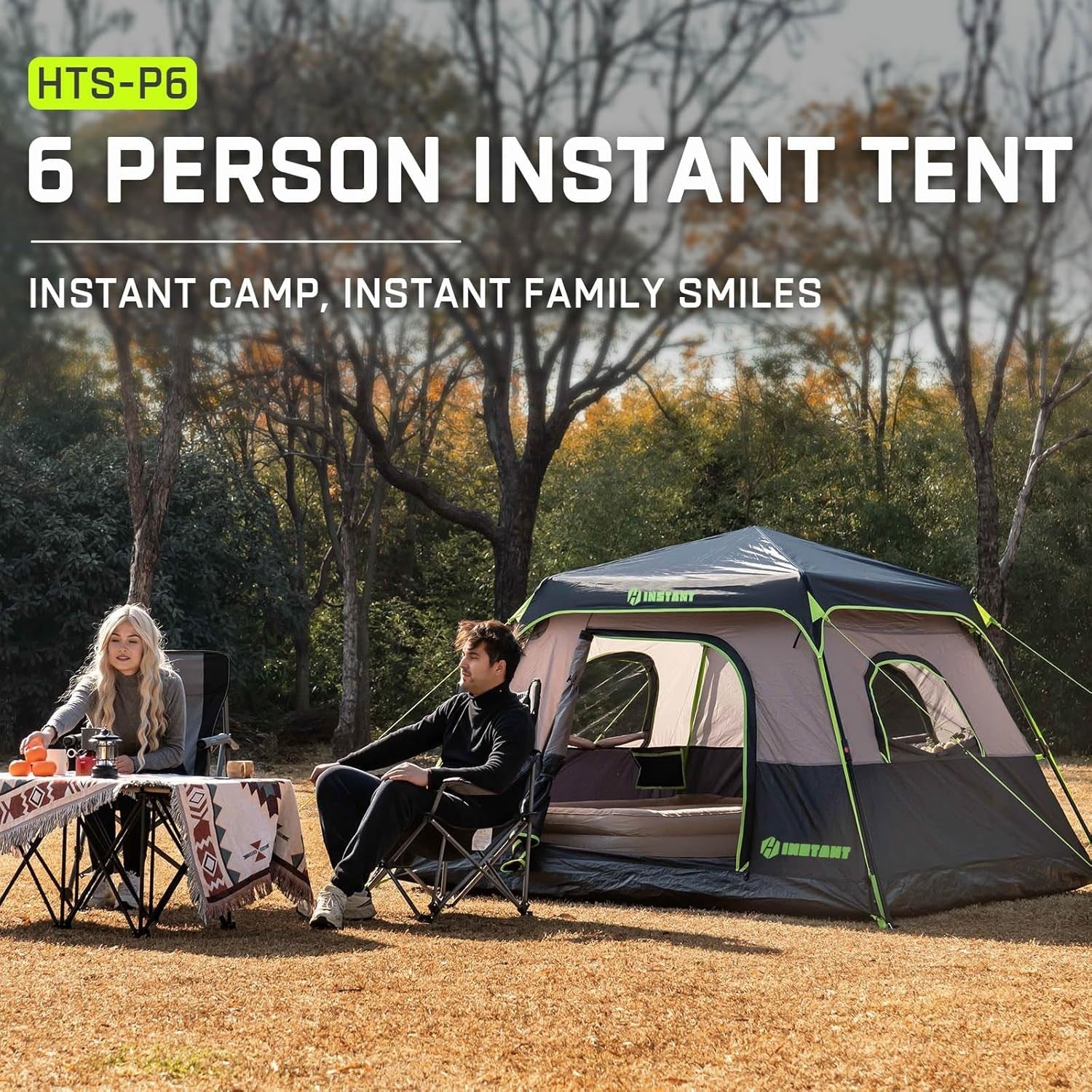 4/6 Person Instant Pop Up Camping Tent Waterproof Setup