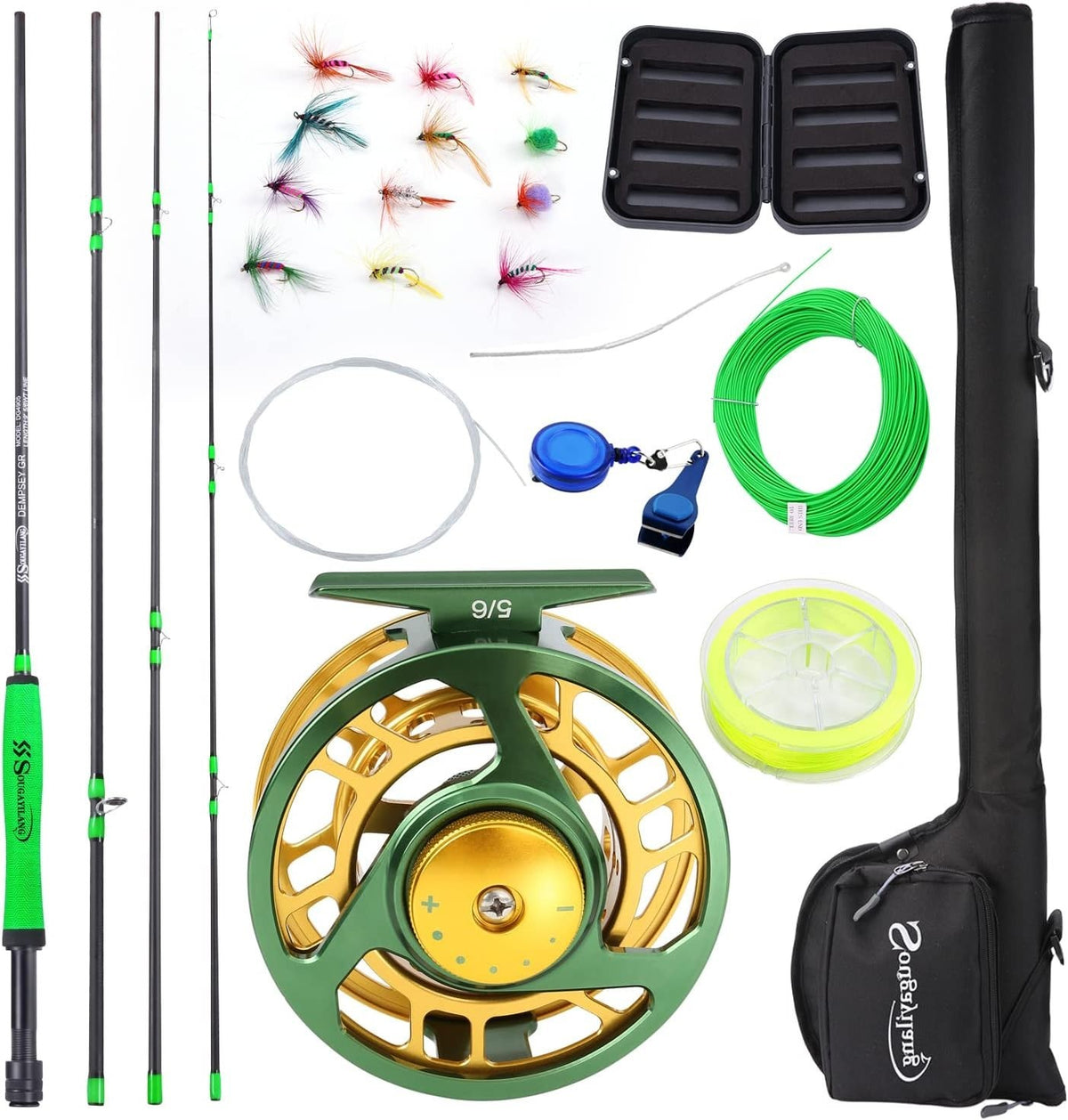 9ft 5/6wt Fly Fishing Combo Carbon Rod Reel Kit Case