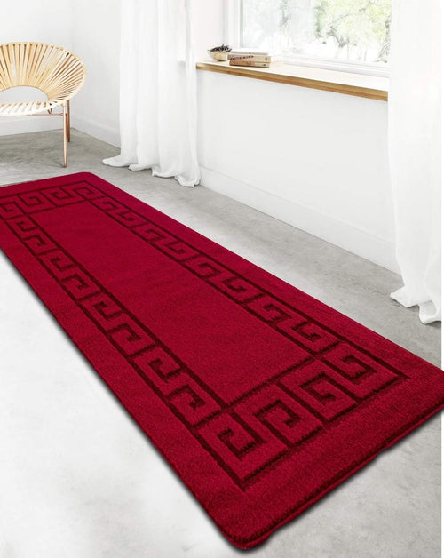 Extra Long Hallway Runner Rug 80x300cm Non Slip Waterproof Red Floor Mat