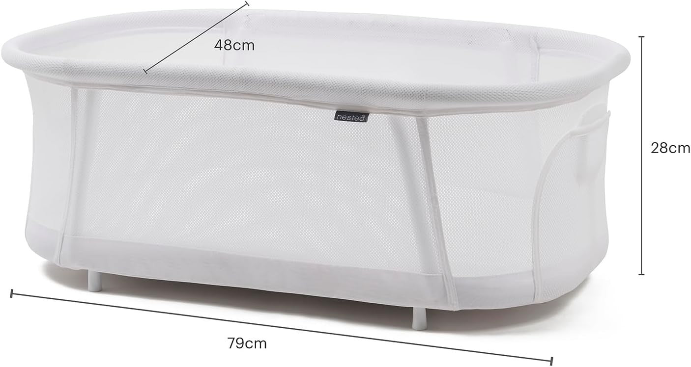 Bedside Crib Cradle Rocker Travel Cot with Mattress & Carry Bag