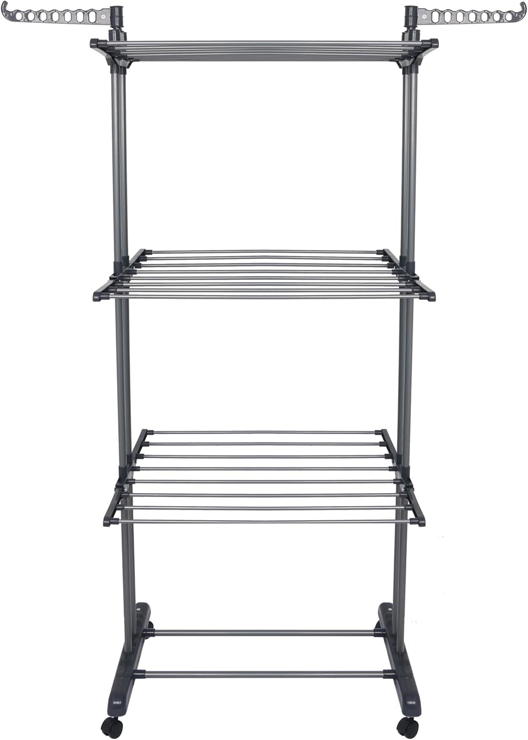 4 Tier Clothes Airer Folding Laundry Drying Rack Stainless Steel Indoor Outdoor