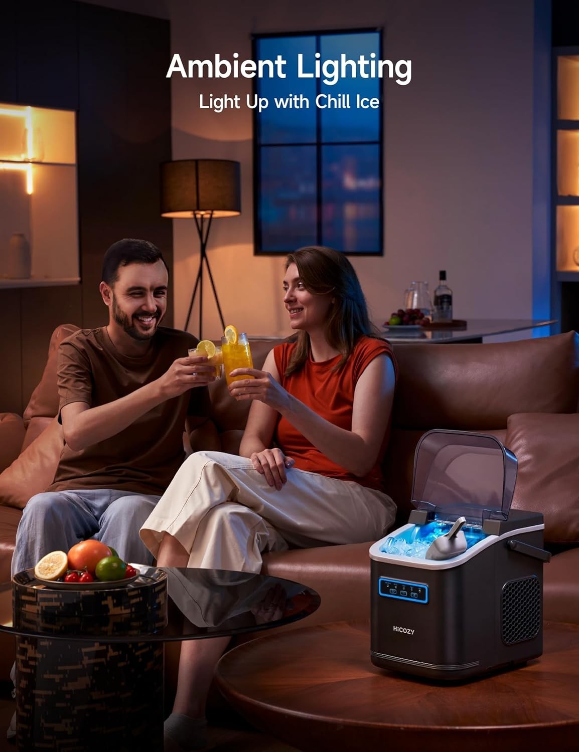 Countertop Ice Maker 12kg/24H Self Cleaning Portable Fast Ice 6 Min Black