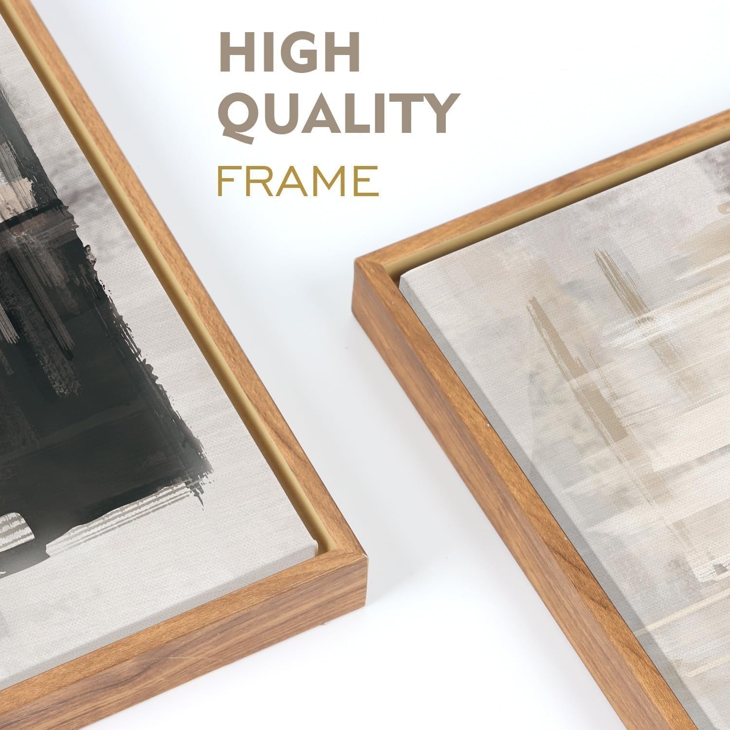 Modern Black White Abstract Framed Canvas Wall Art Set 3 Large Minimal Decor