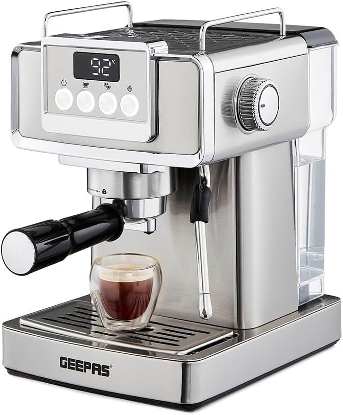 20 Bar Espresso Machine 1.8L | Milk Frother | 1465W | Stainless Steel