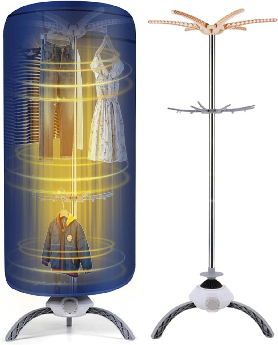 900W Portable Electric Clothes Dryer Heated Airer 12KG Indoor Folding Pod