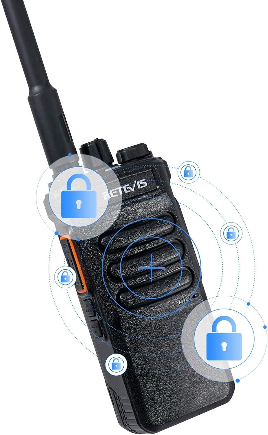 Long Range Professional Walkie Talkies 2 Pack 2600mAh Speaker Mic