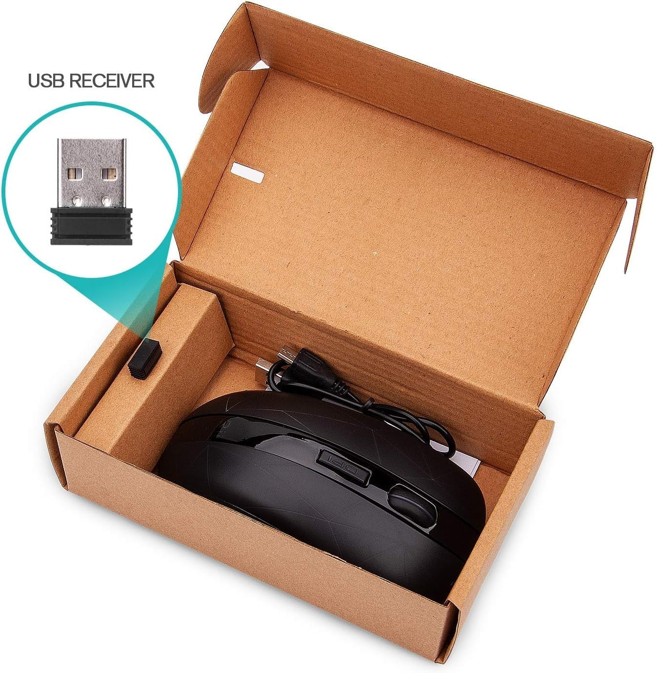 Wireless Gaming Mouse RGB Rechargeable 1600 DPI 2.4G USB Silent PC Laptop