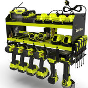 Heavy Duty 6-Slot Power Tool Organizer Wall Rack Charging Station Steel