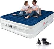 King Air Mattress Double Bed Built-In Pump Quick Inflate 203x152x46cm