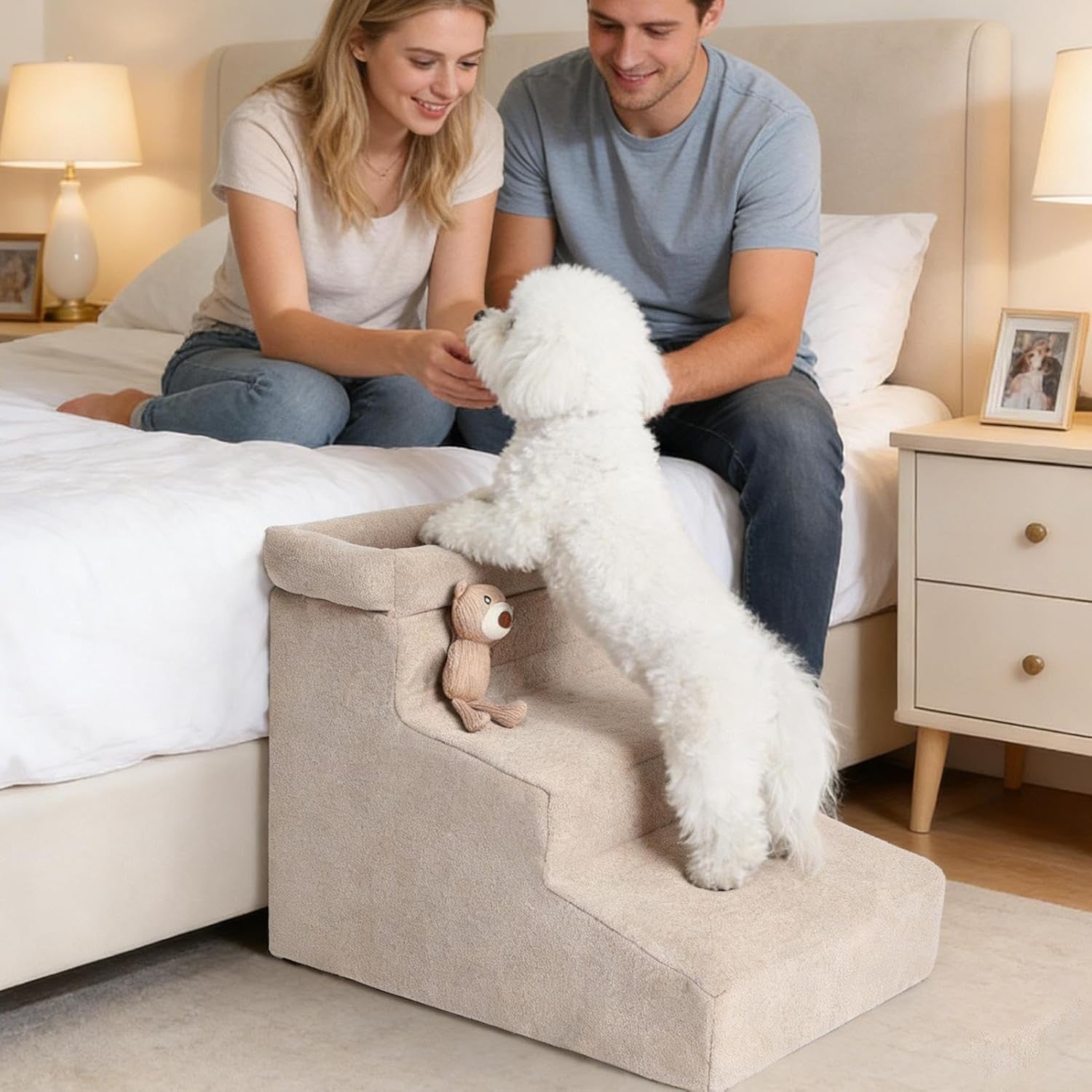 Pet Stairs Non-Slip Cat Steps for Car, Home, Apartment, High Bed