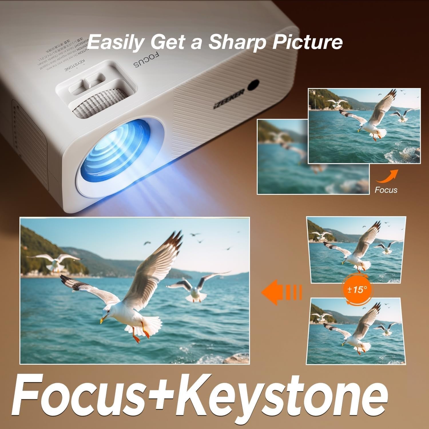 Mini Bluetooth Projector 1080P Full HD 13000 Lux Portable Home Cinema