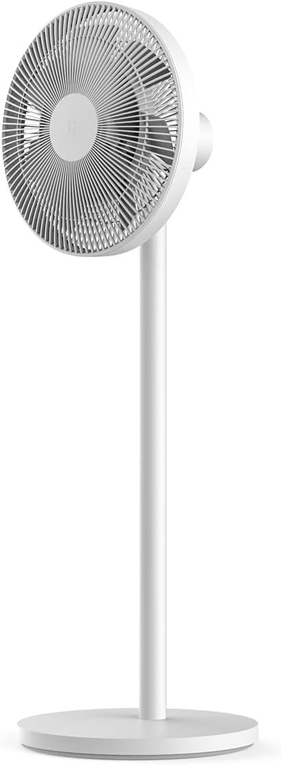 Smart Quiet Standing Fan – 5-Blade Rechargeable WiFi App Control Air Circulator