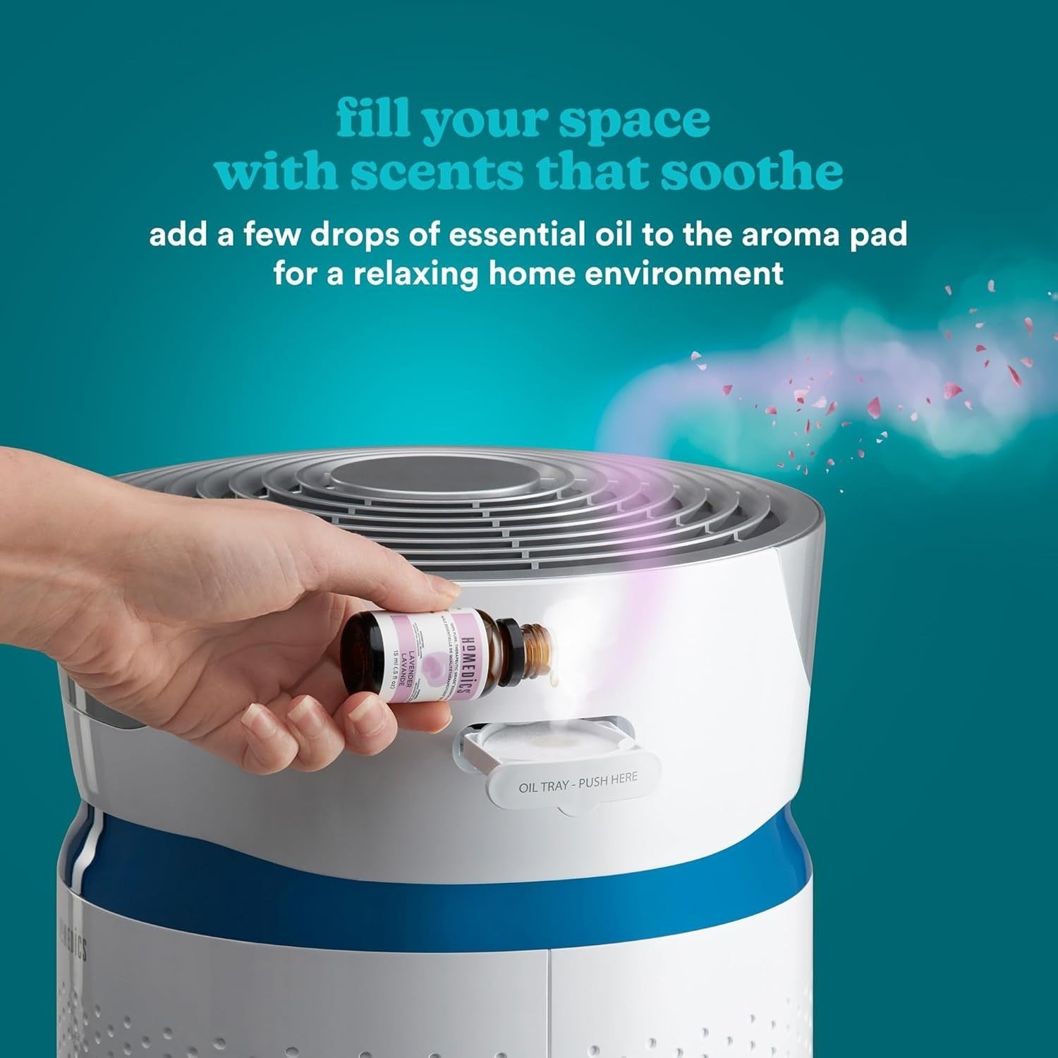 5-in-1 HEPA Tower Air Purifier UV-C Ionizer Quiet Medium Room