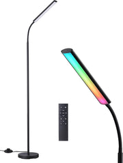RGB LED Floor Lamp Remote Dimmable Gooseneck Standing Reading Light