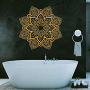 Gold Mandala Metal Wall Art 76x76cm 3D Floral