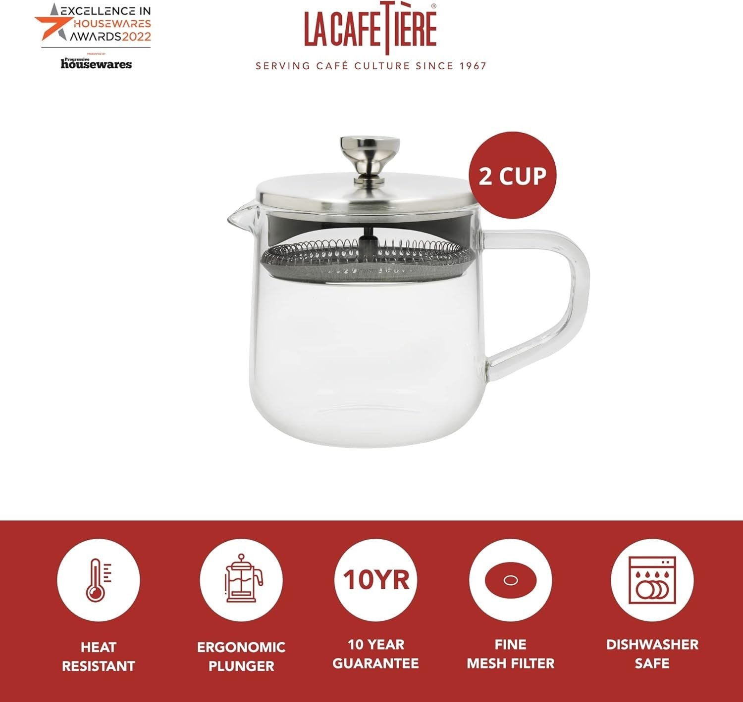 Glass Teapot with Infuser 550ml Loose Leaf Tea Maker Stainless Filter